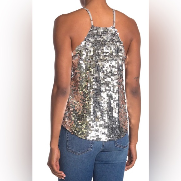 WALTER BAKER Haley Sequin Cami Top Size L (no tags) - Picture 2 of 8